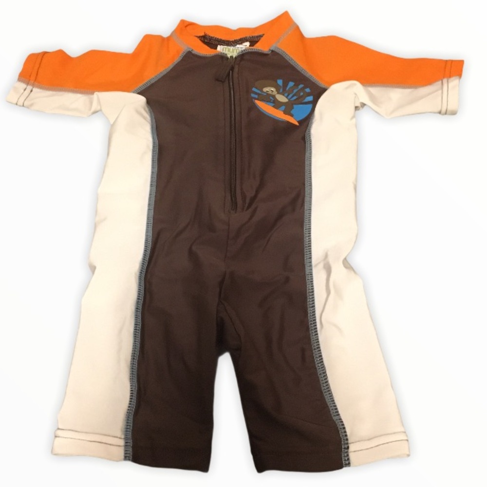 Please Mum Monkey Surfing Rashgaurd Swimsuit 6-12M